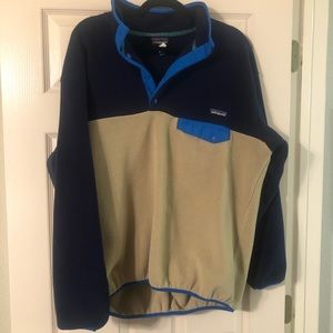 Patagonia - Men’s Fleece Synchilla - L -Navy & Tan